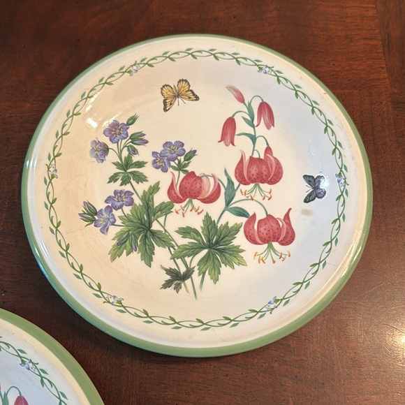 Mikasa Studio Nova Garden Bloom Set of 2 Salad Side Dessert Plates Dishes - Picture 2 of 7